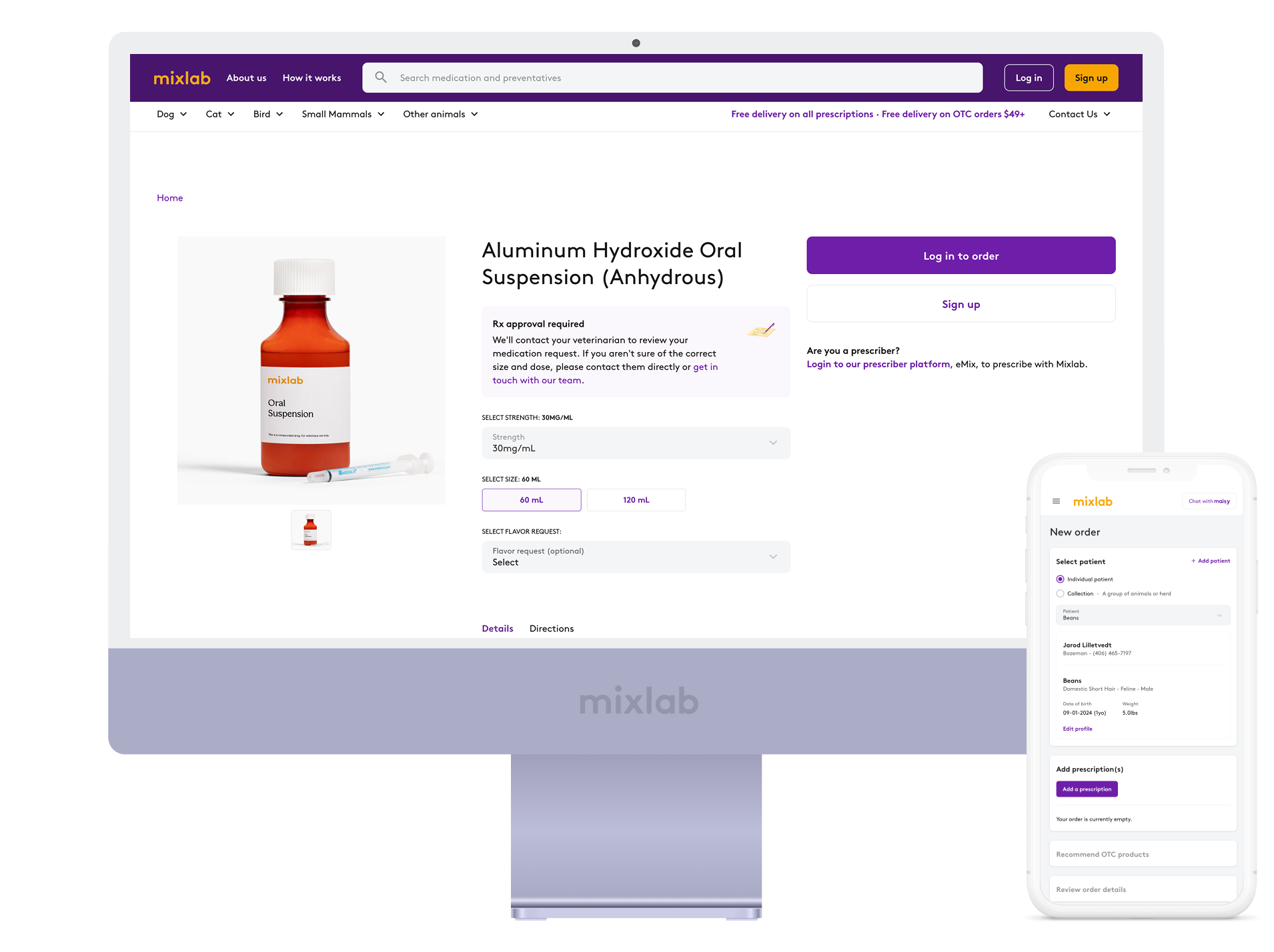 Client Checkout mockup