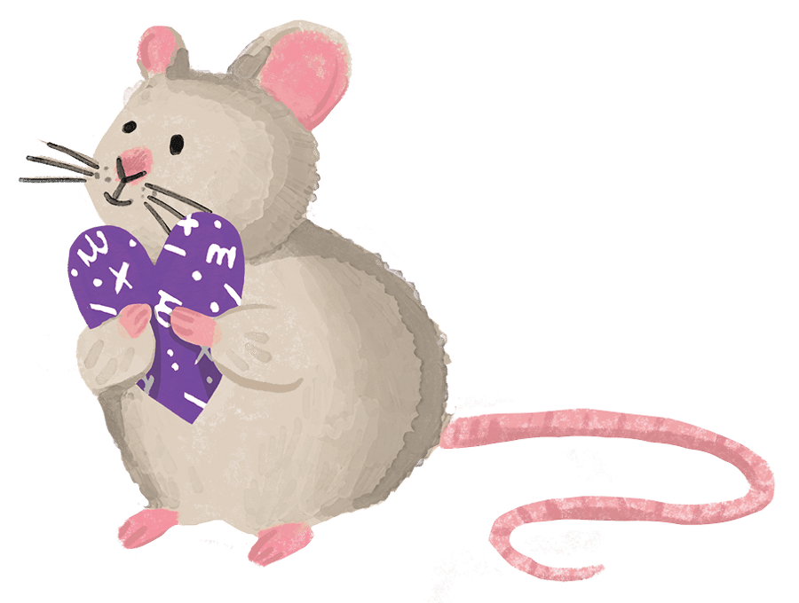 Mouse w heart_Purple
