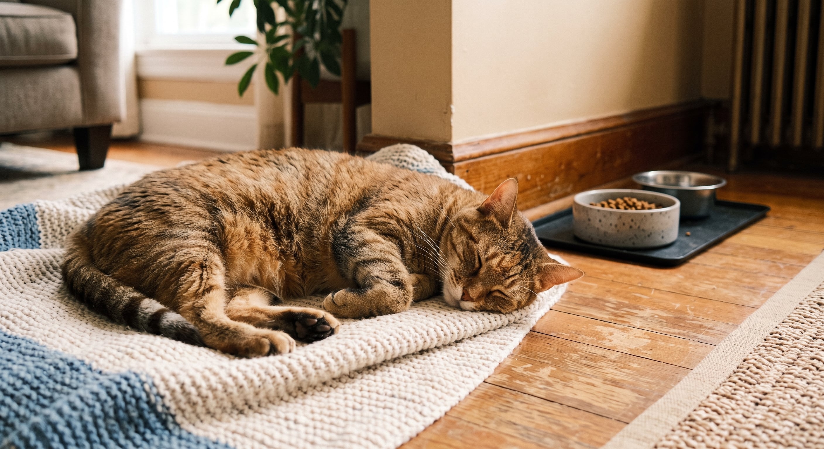 Cisapride for cats — Cat sleeping at home